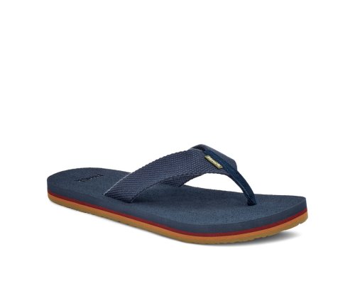 Tong Sanuk Beer Cozy Stacker Webbing Homme - Bleu HJBKSC719